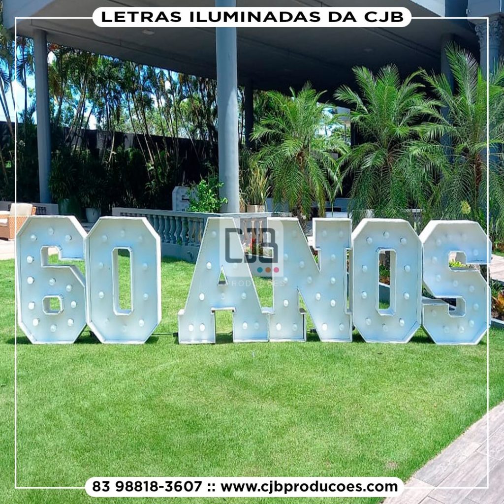 Letras Iluminadas para Aniversário - Decoração Personalizada e Iluminada